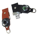 Leather Series Compass Swivel USB Drive